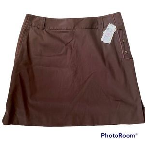 SPORT HALEY GOLF SKIRT ATHLETIC SKORT BROWN SIZE 10 NWT TENNIS